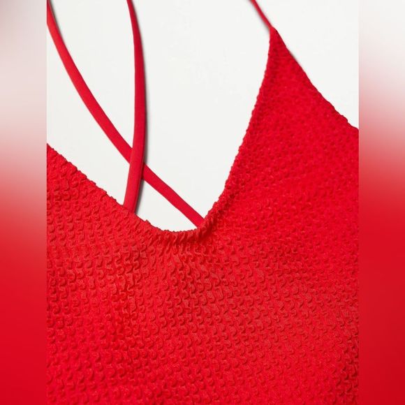 Mango Wrap-back textured swimsuit - Picture 3 of 9